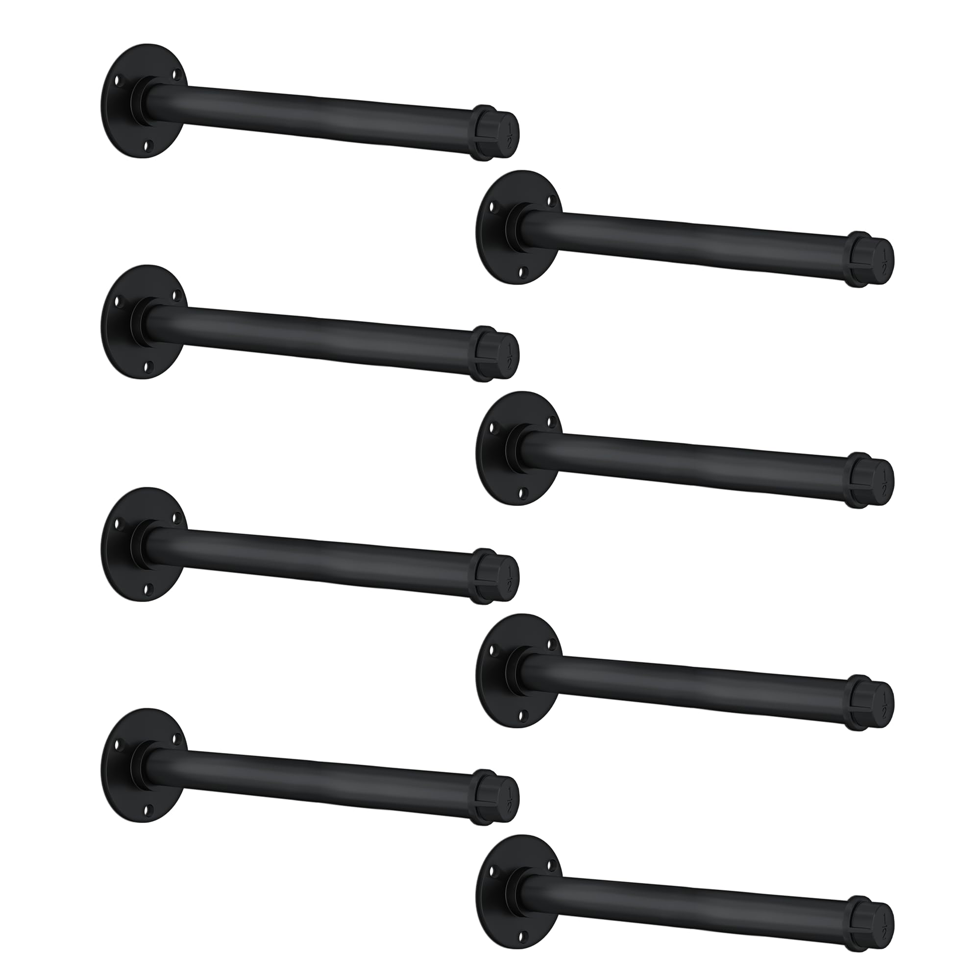 REHOYEE industrial pipe shelf bracket supports 10-inch boards for sturdy DIY shelving.