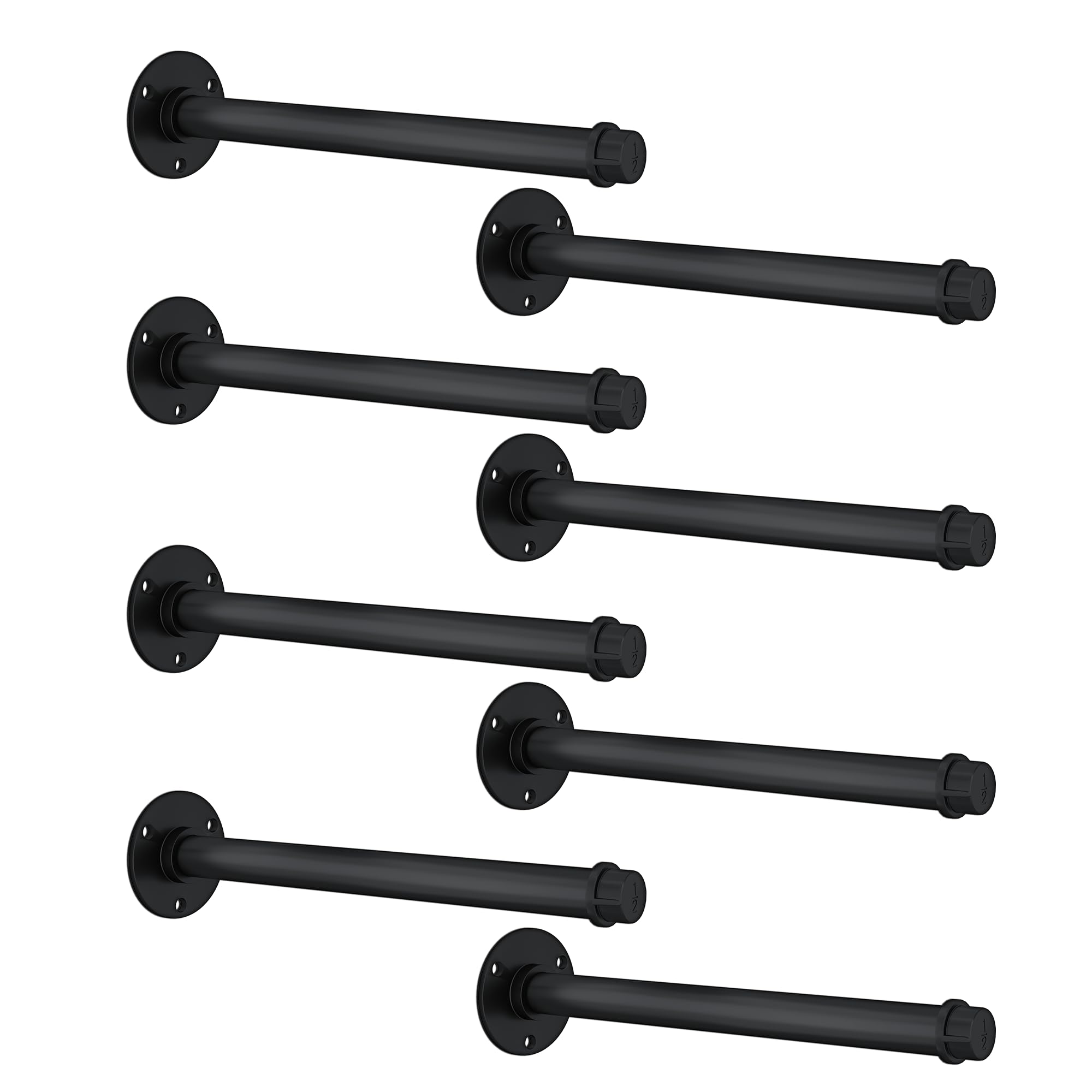 REHOYEE metal pipe bracket assembly provides sturdy support for 12-inch boards.