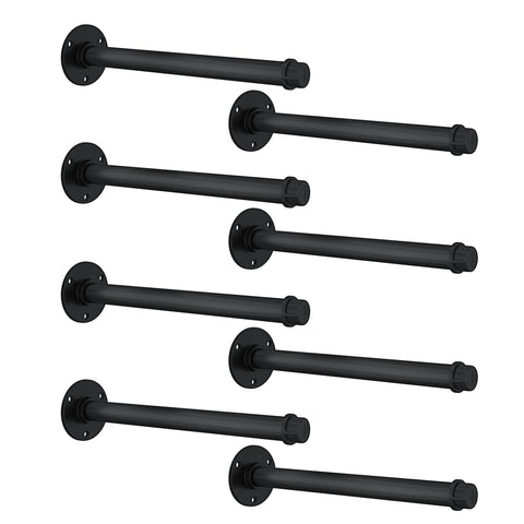 REHOYEE metal pipe bracket assembly provides sturdy support for 12-inch boards.