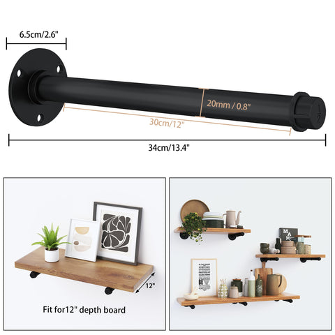 REHOYEE wall-mounted brackets enable versatile DIY floating shelves.