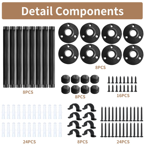 REHOYEE 10-inch depth-friendly brackets compatible with various wood boards.
