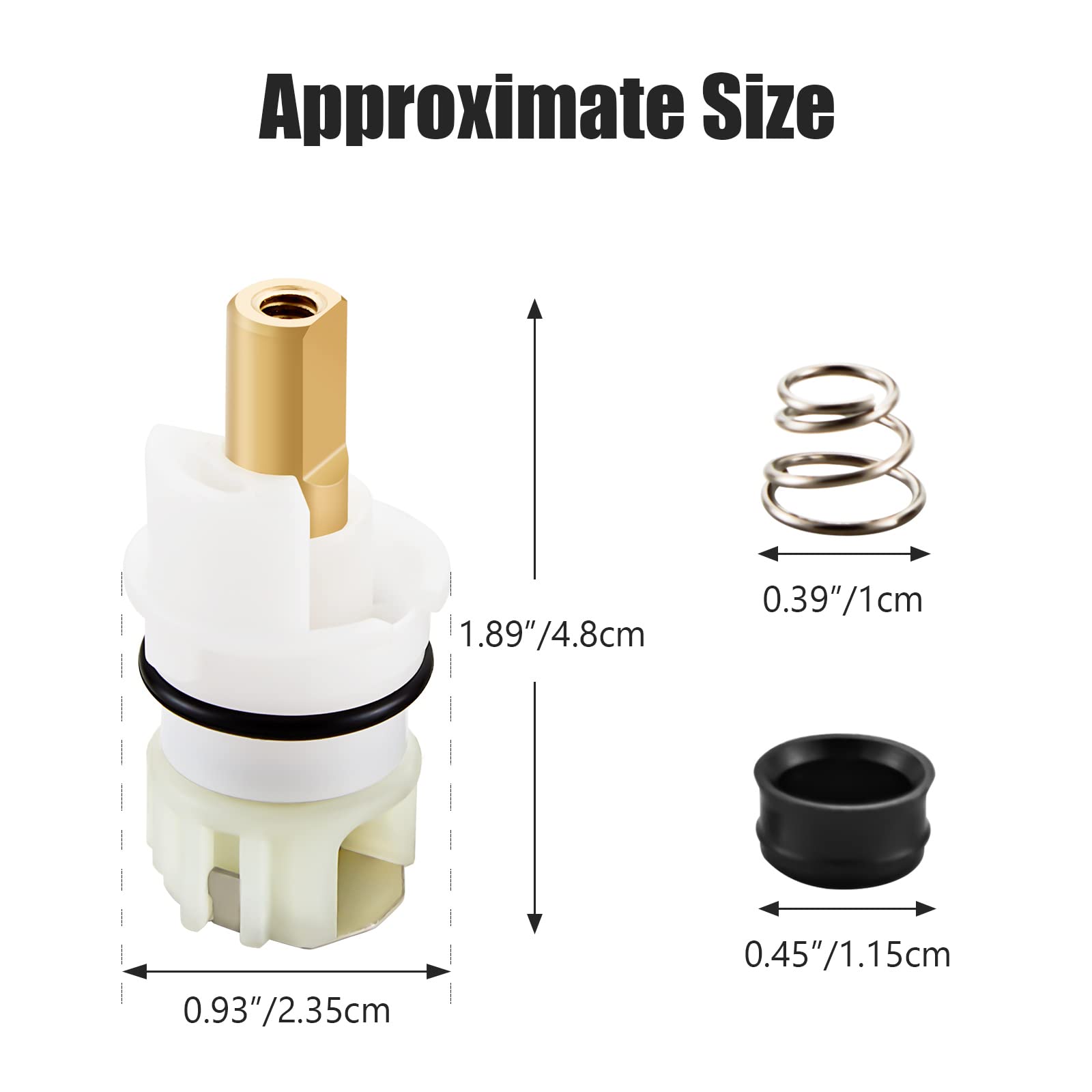 REHUH RP25513 brass stem detail for durability and smooth operation.