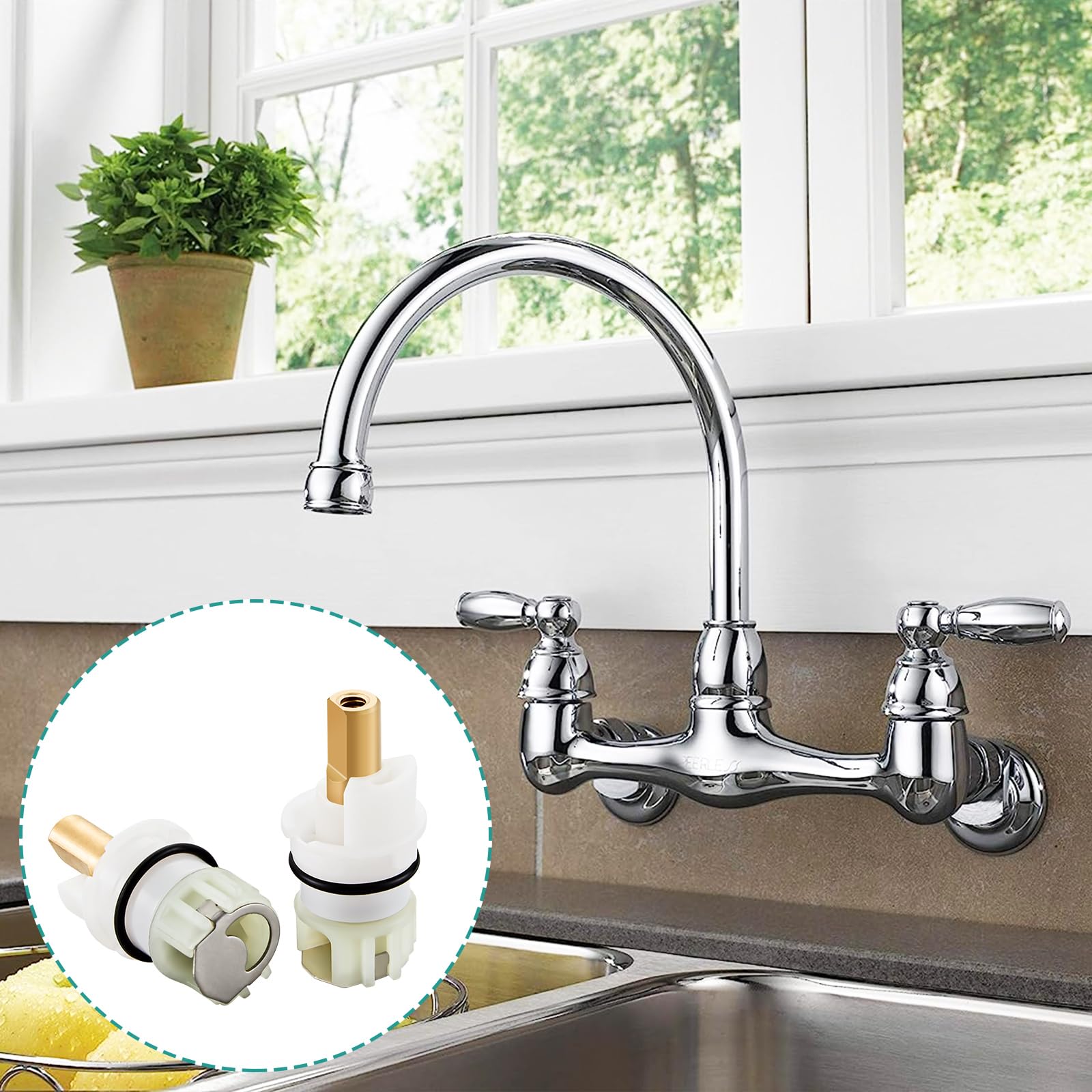 REHUH RP25513 leak-fix-kit reduces dripping and prolongs faucet life.