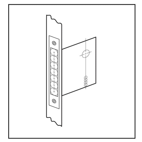 ReigaHood backset 2-3/8 inches guides alignment for easy install.