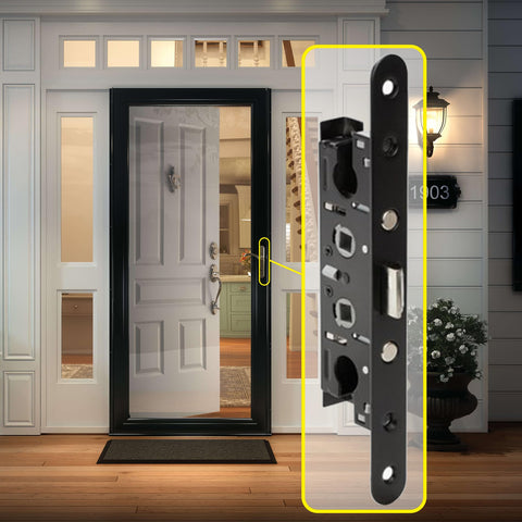 Black matte finish mortise lock by ReigaHood for durable use
