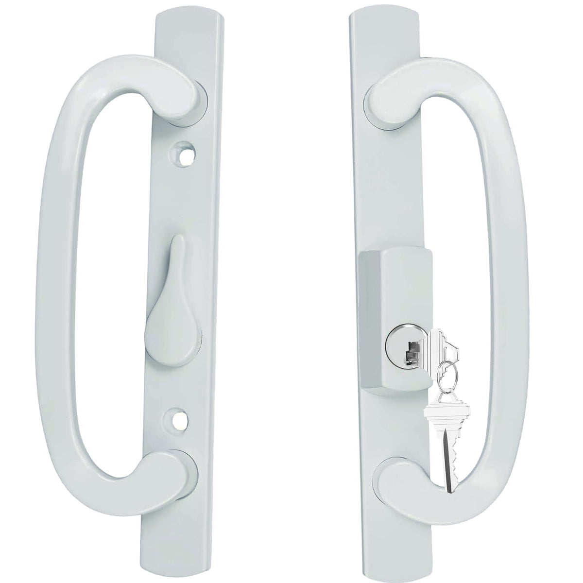 ReigaHood keyed sliding door handle front view shows Truth Legacy compatibility and secure, smooth operation.