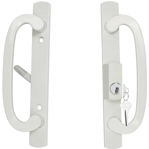 ReigaHood keyed sliding handle front view for legacy doors, sleek retrofit look