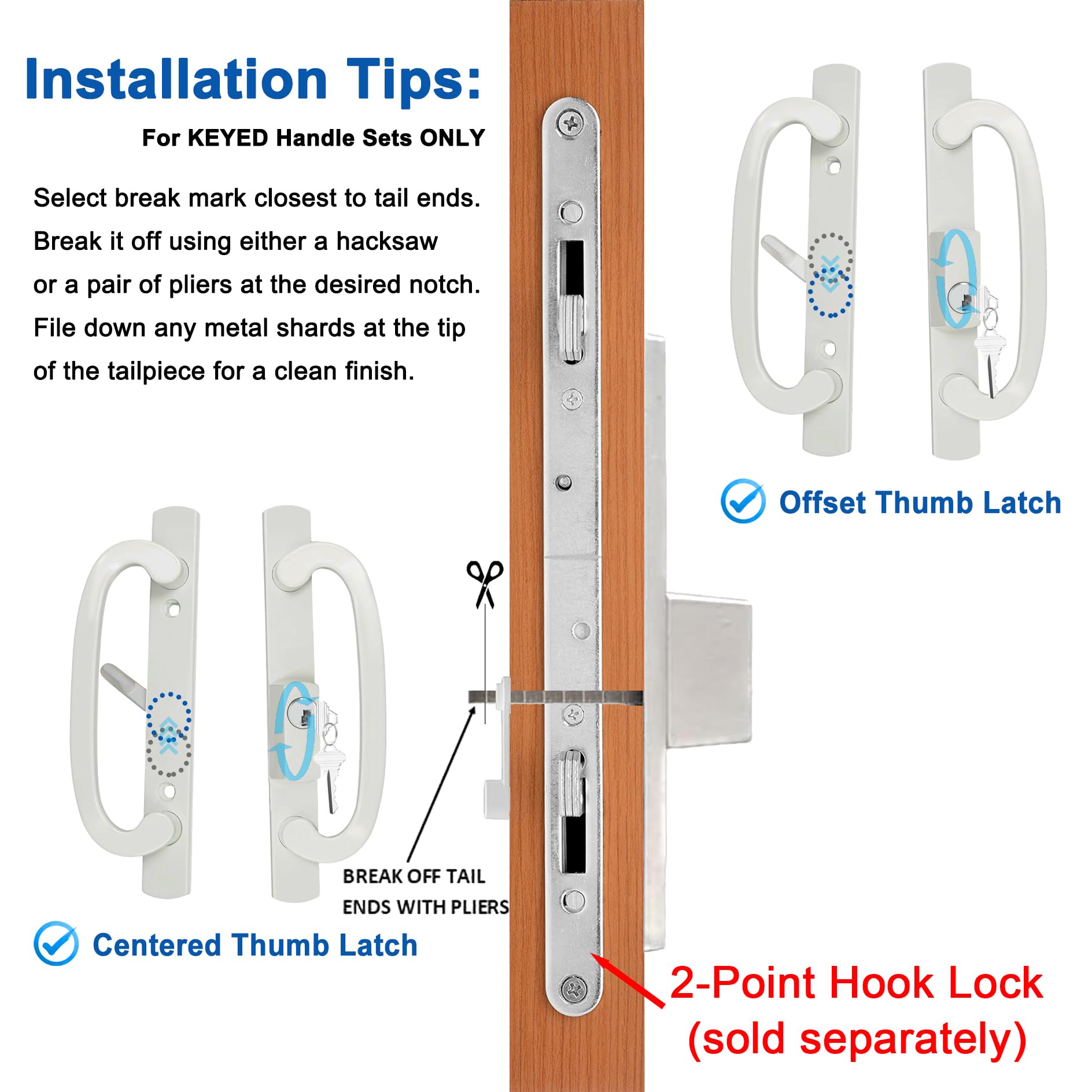 ReigaHood sliding handle installation view with included hardware for easy setup