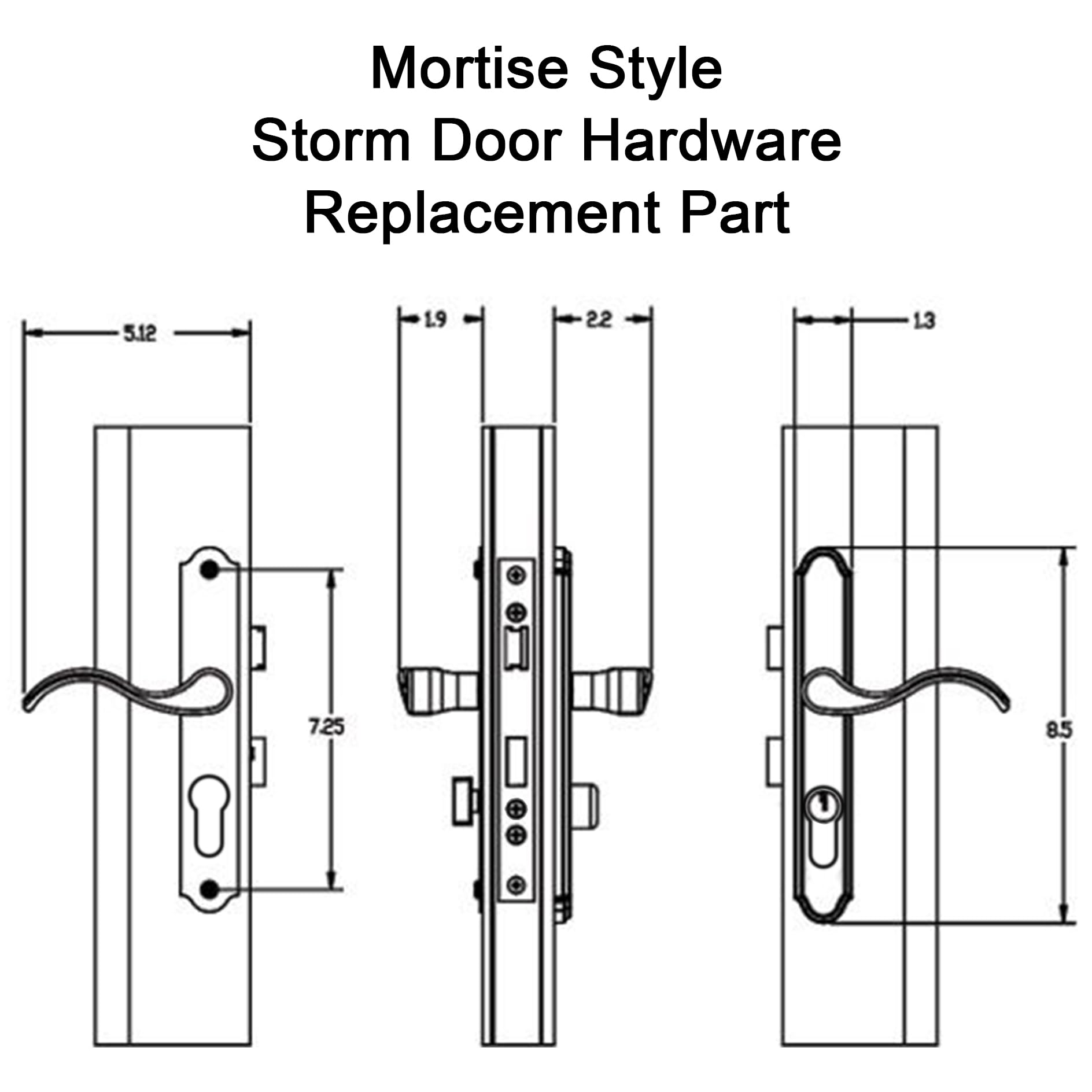 Square spindle from ReigaHood aligning handle and mortise lock for reliable operation