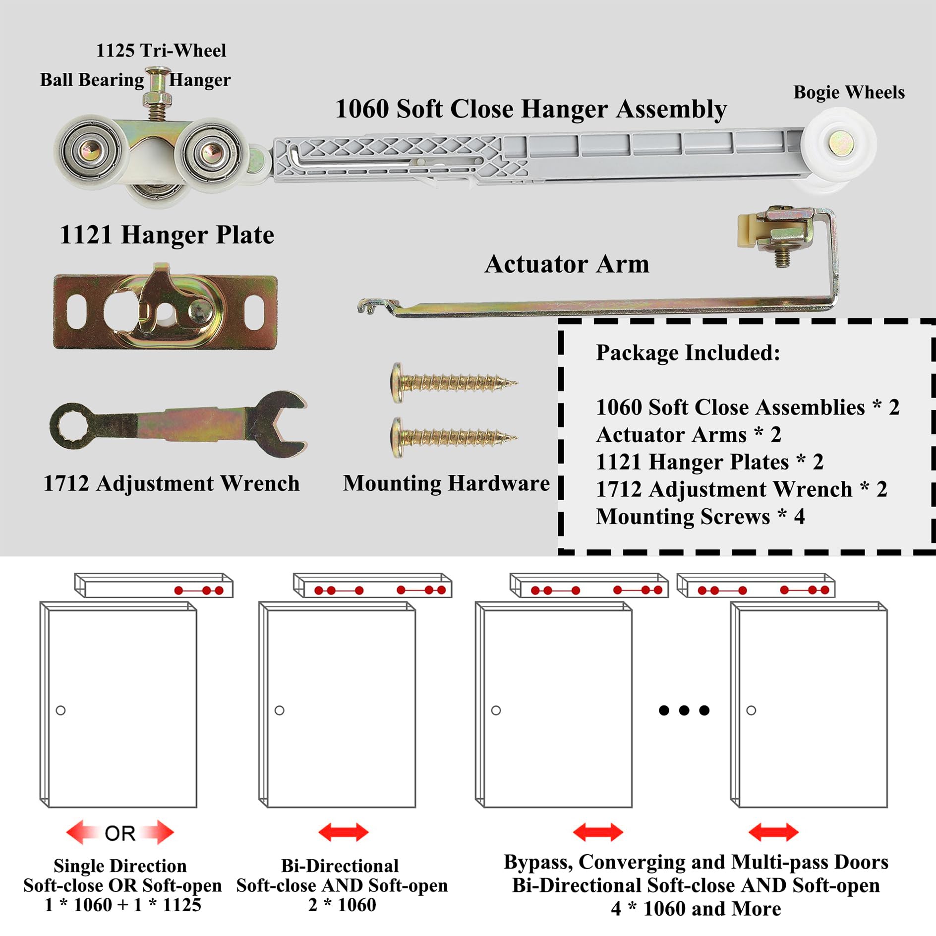ReigaHood bypass pocket door hardware for seamless soft close