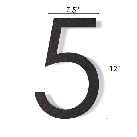 REINCARVATION black-coated metal house number closeup shows durable finish