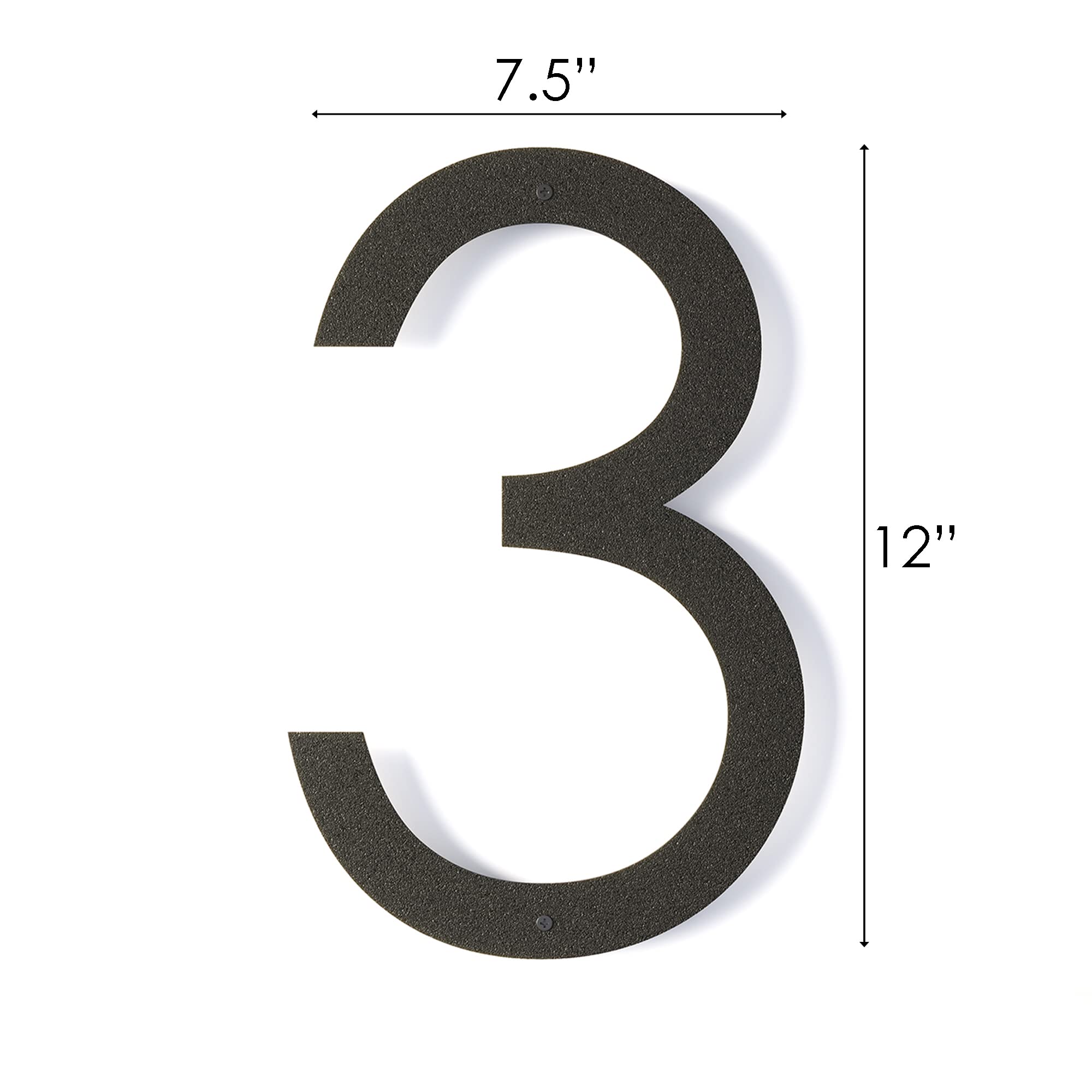 REINCARVATION metal address plaque with wall-mount hardware for easy outdoor installation.