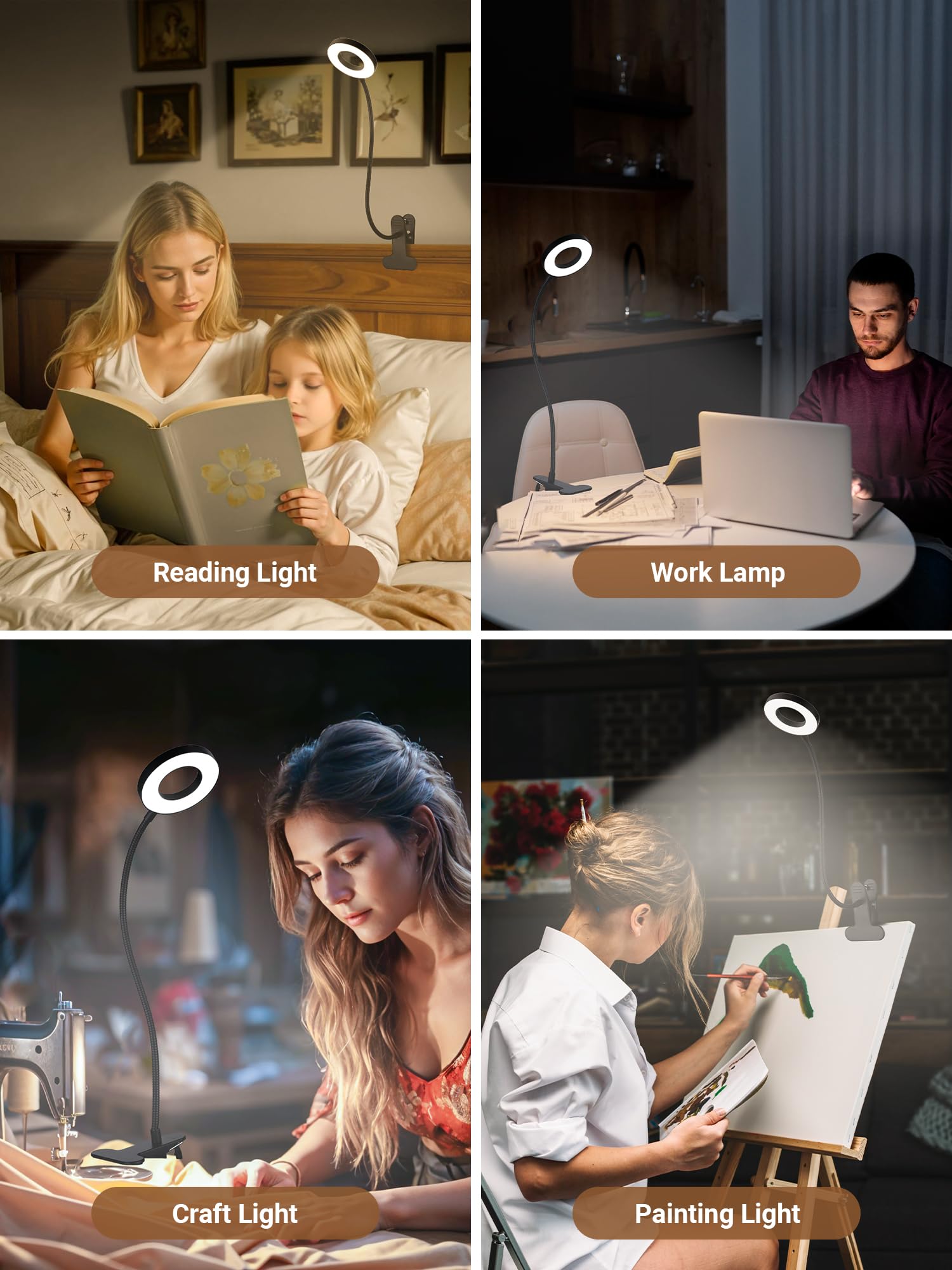 ReinHoo anti-skid clip keeps lamp secure on surfaces