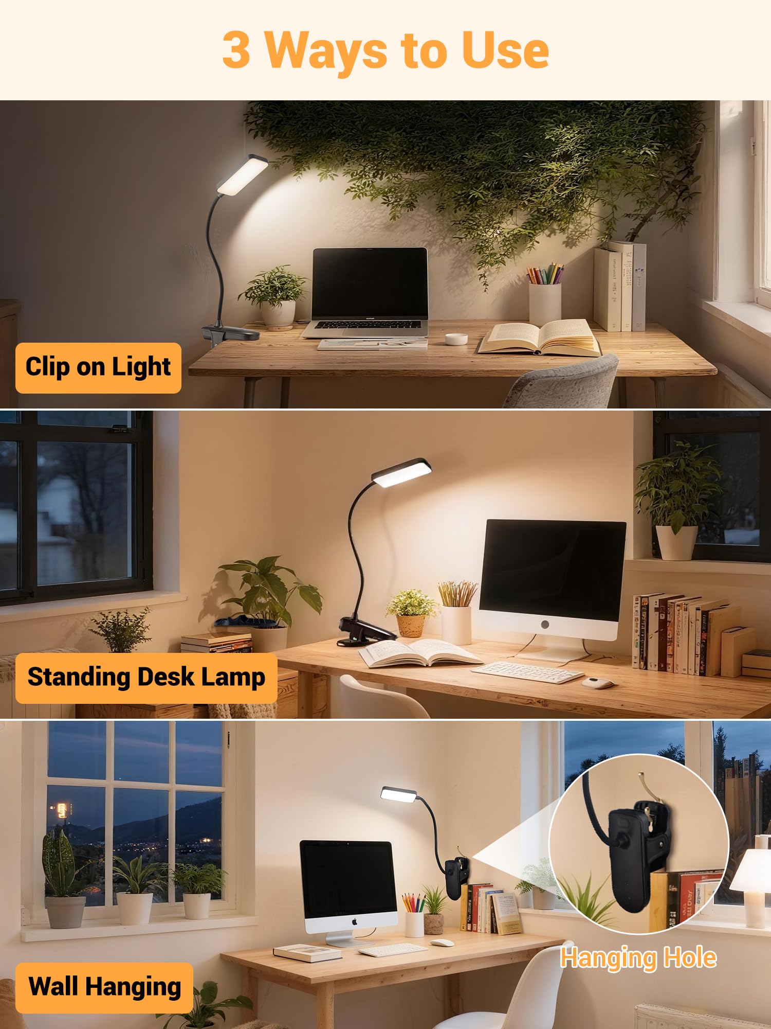 ReinHoo cordless bedside lamp used without cords