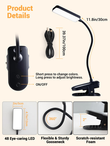 ReinHoo clip-on light memory function saves last settings