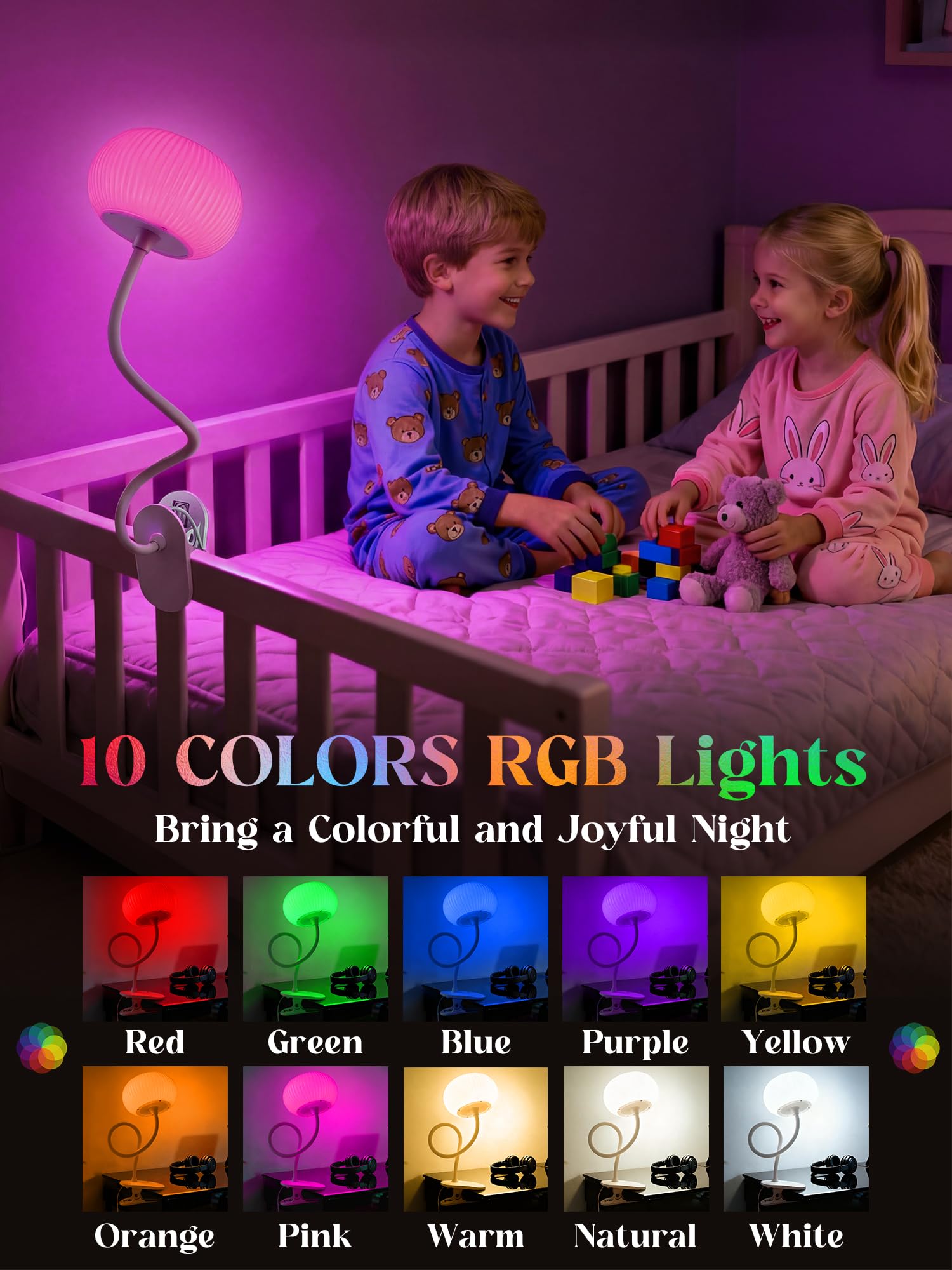 ReinHoo clip-on light in warm white reading mode for tasks