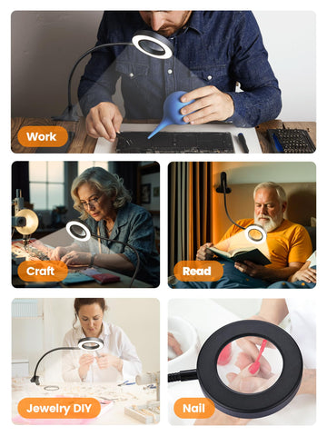 ReinHoo full-spectrum LED desk lamp enhances color accuracy for crafts