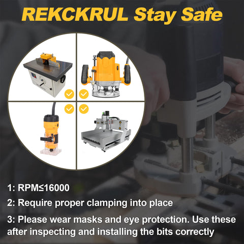 REKCKRUL handheld router compatibility for flexible work.