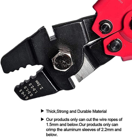 REKOBON complete kit for reliable field wire rope crimps.
