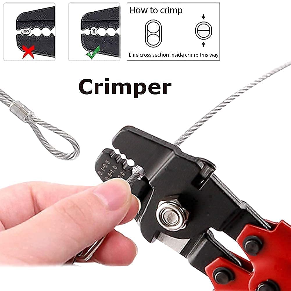 REKOBON crimping tool with cutting function delivers clean cuts.