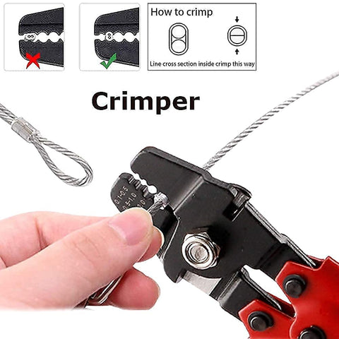 REKOBON crimping tool with cutting function delivers clean cuts.
