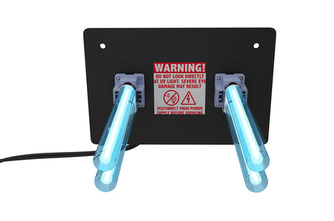 REKO Lighting R2000 UV-C light installed in HVAC duct for cleaner air circulation.