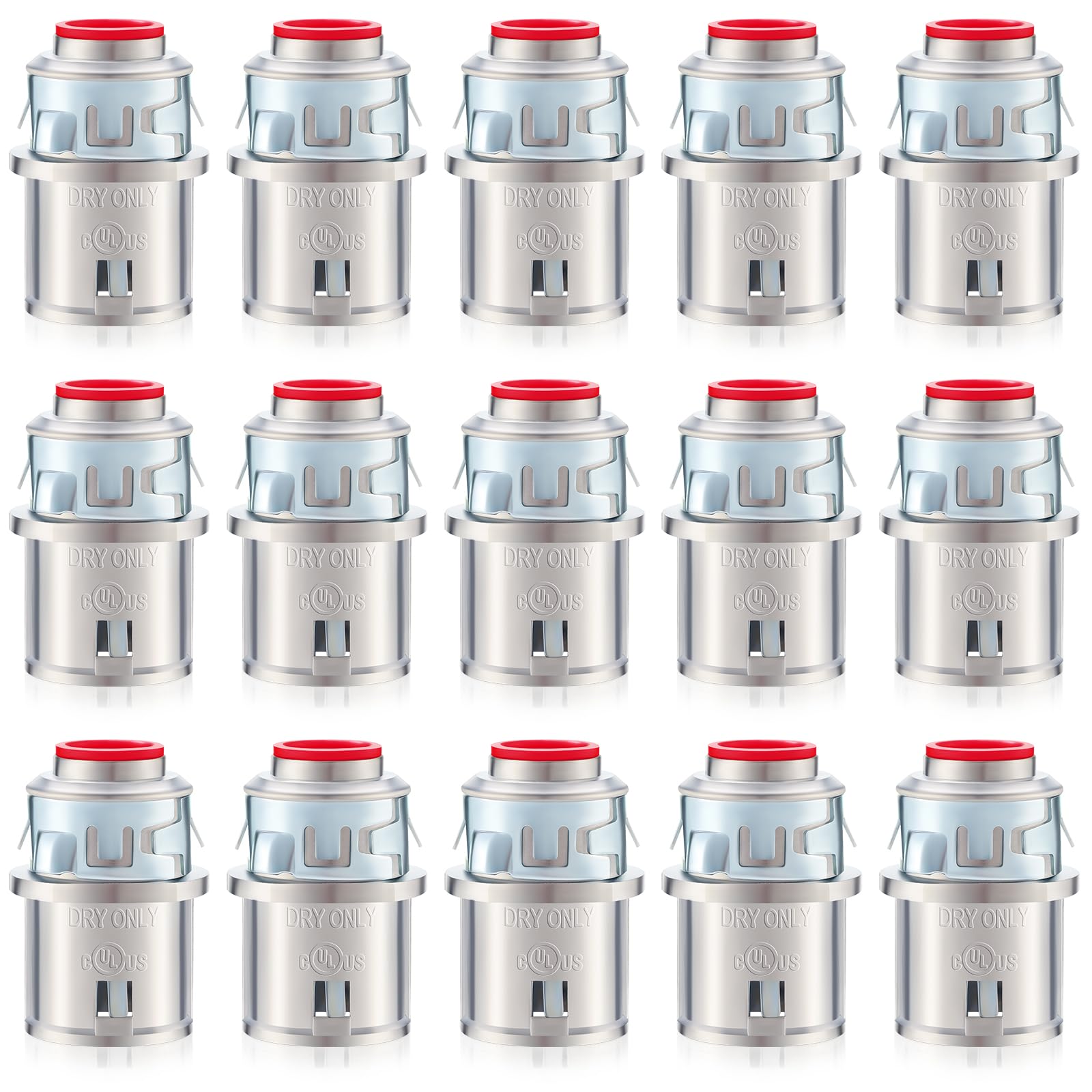 Relaxweex 15-pack three-eighths inch snap-in cable connectors for quick installations