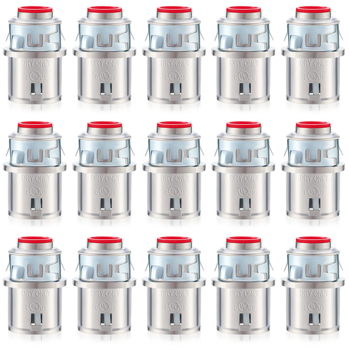 Relaxweex 15-pack three-eighths inch snap-in cable connectors for quick installations