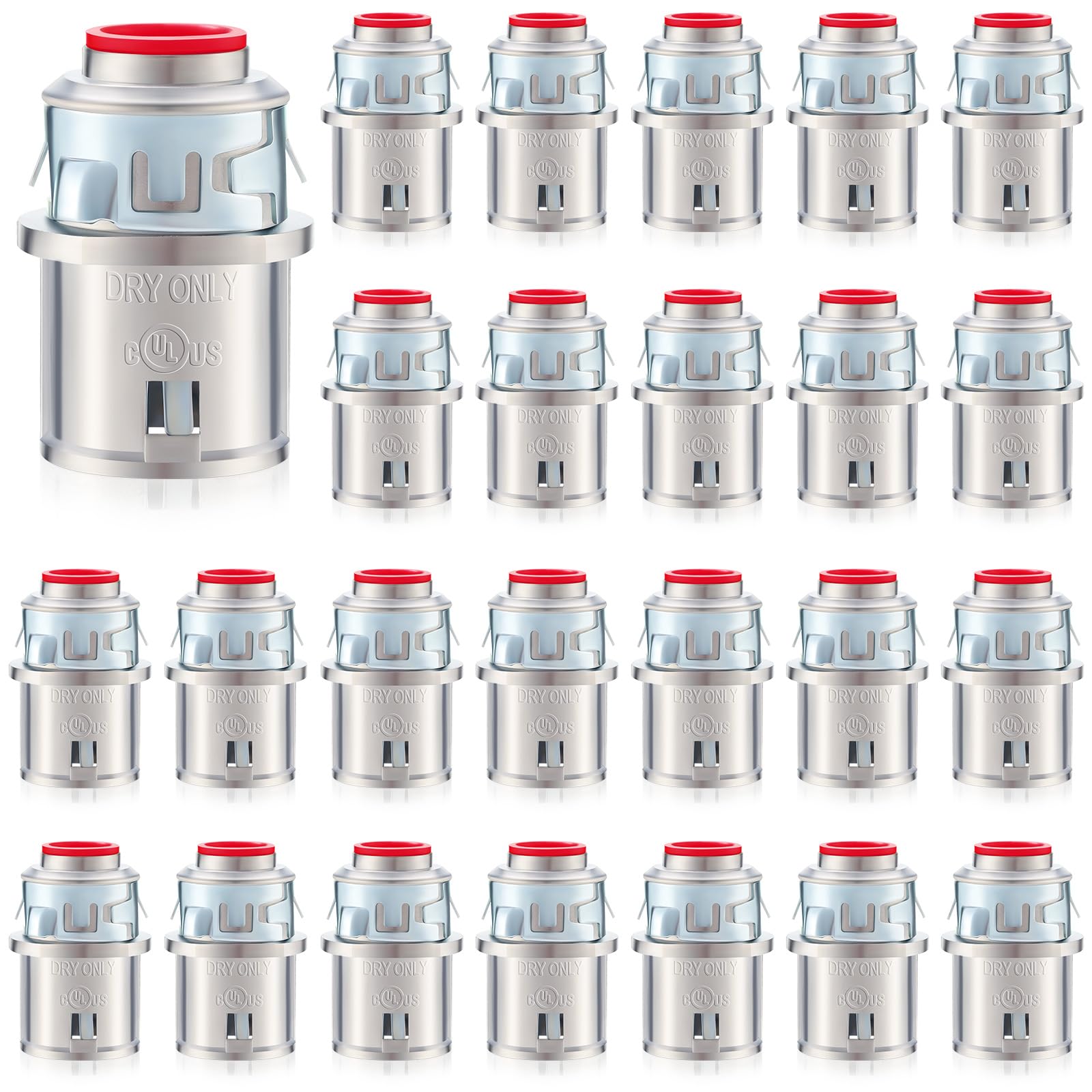 Relaxweex 25-pack metal clad cable connectors bulk display for uninterrupted projects