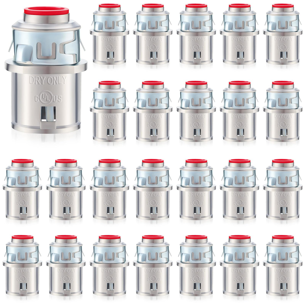 Relaxweex 25-pack metal clad cable connectors bulk display for uninterrupted projects