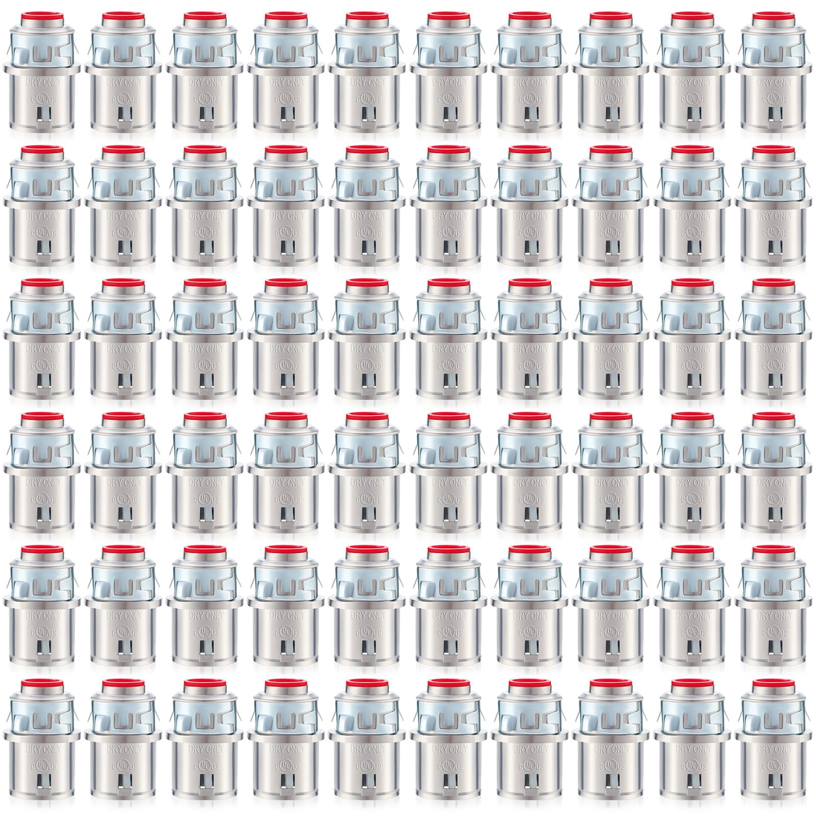 Relaxweex 60-pack snap-in connector for 3/8-inch cables, ideal for bulk electrical installs.