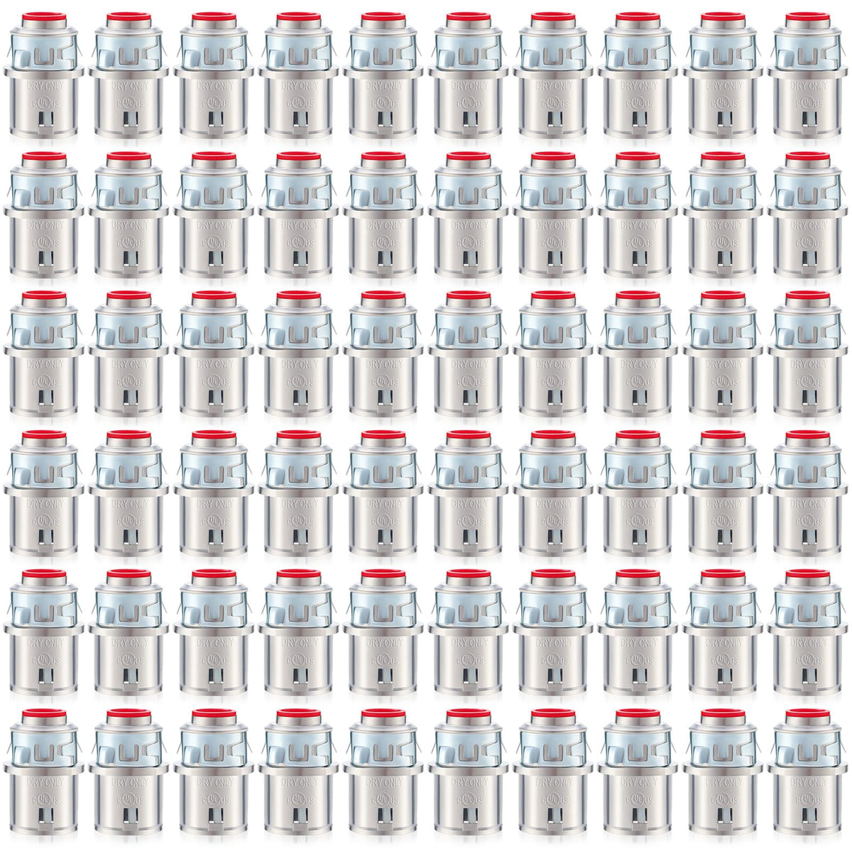Relaxweex 60-pack snap-in connector for 3/8-inch cables, ideal for bulk electrical installs.