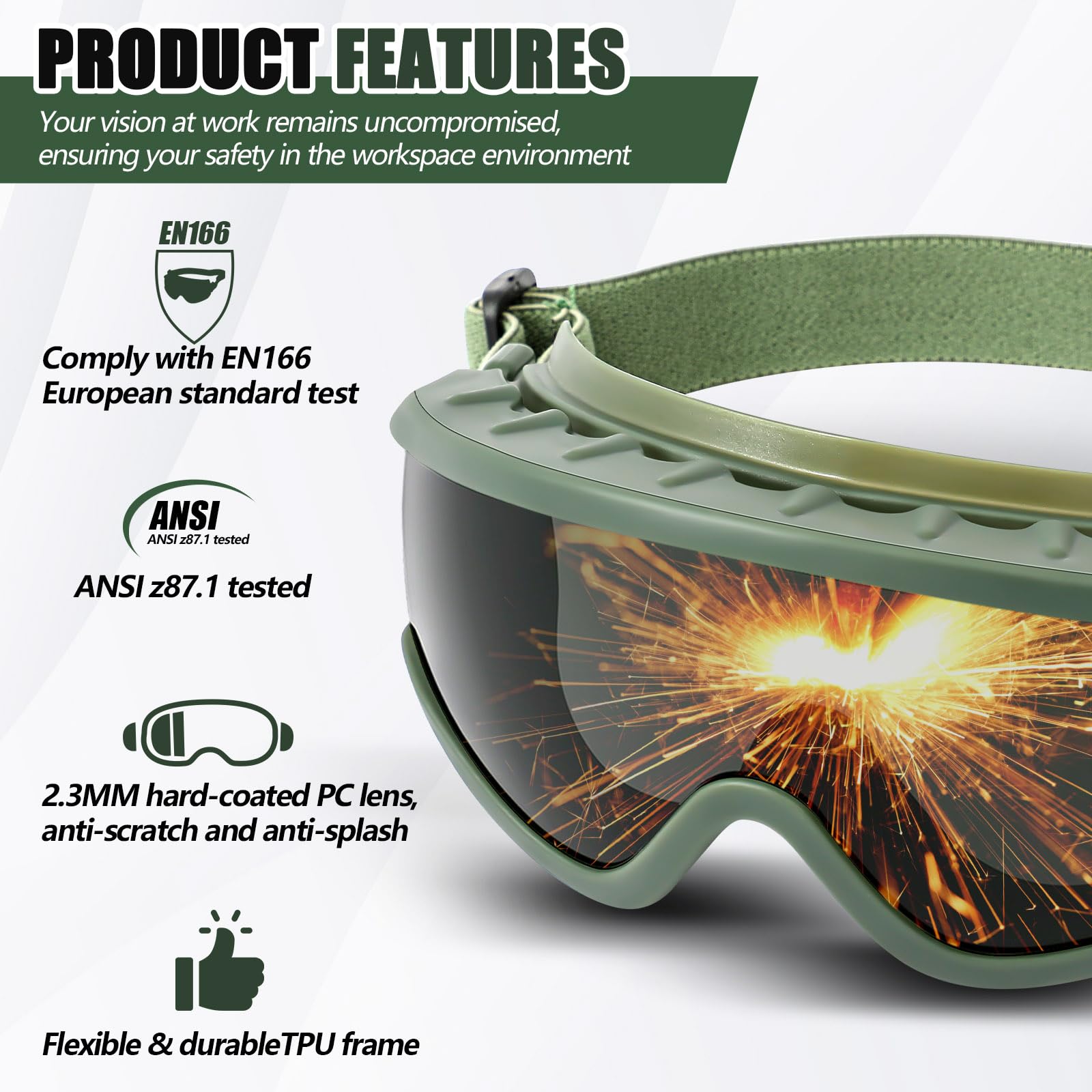 Relaxweex goggles feature an adjustable strap for a secure, comfortable fit