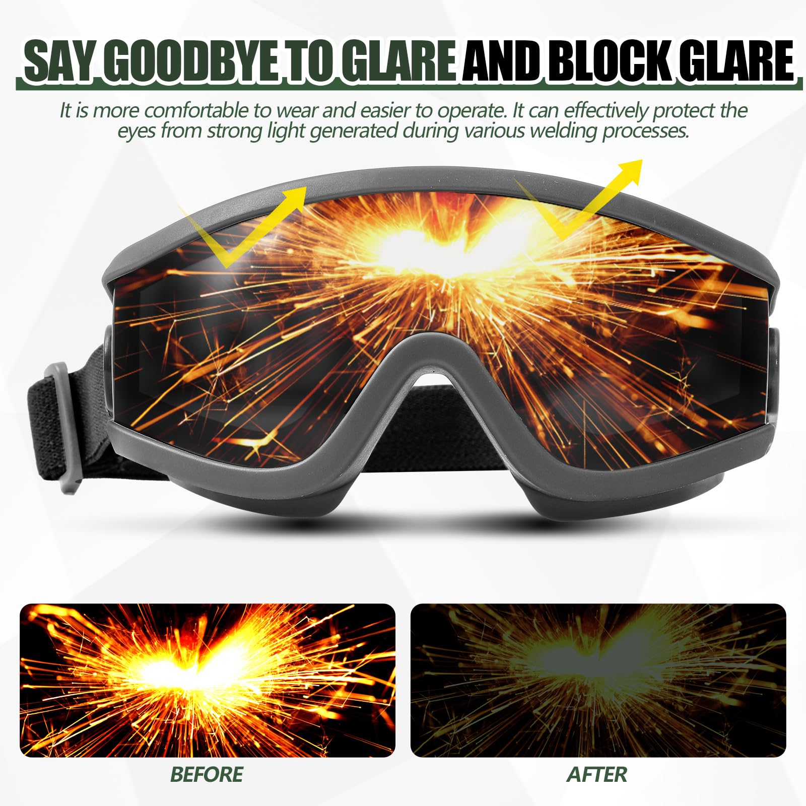 Relaxweex goggles suitable for brazing, cutting, and other tasks.