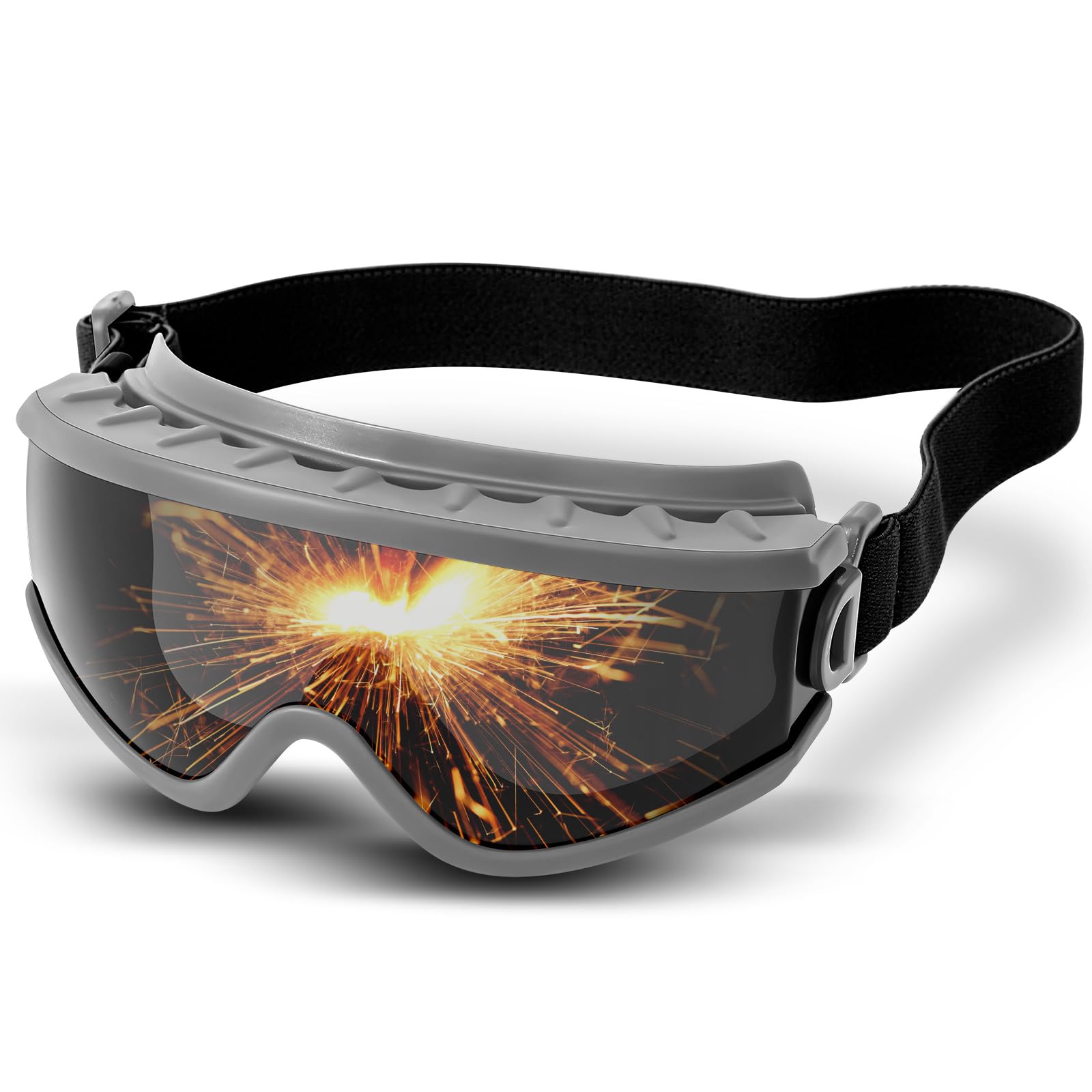 Relaxweex welding goggles front view with shade 5 IR lens for clear visibility.