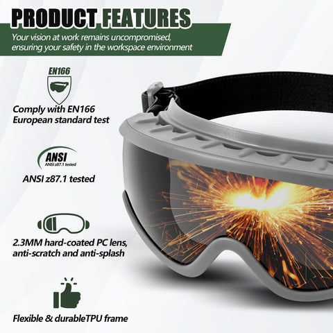 Relaxweex welding goggles provide UV and IR protection during welding.
