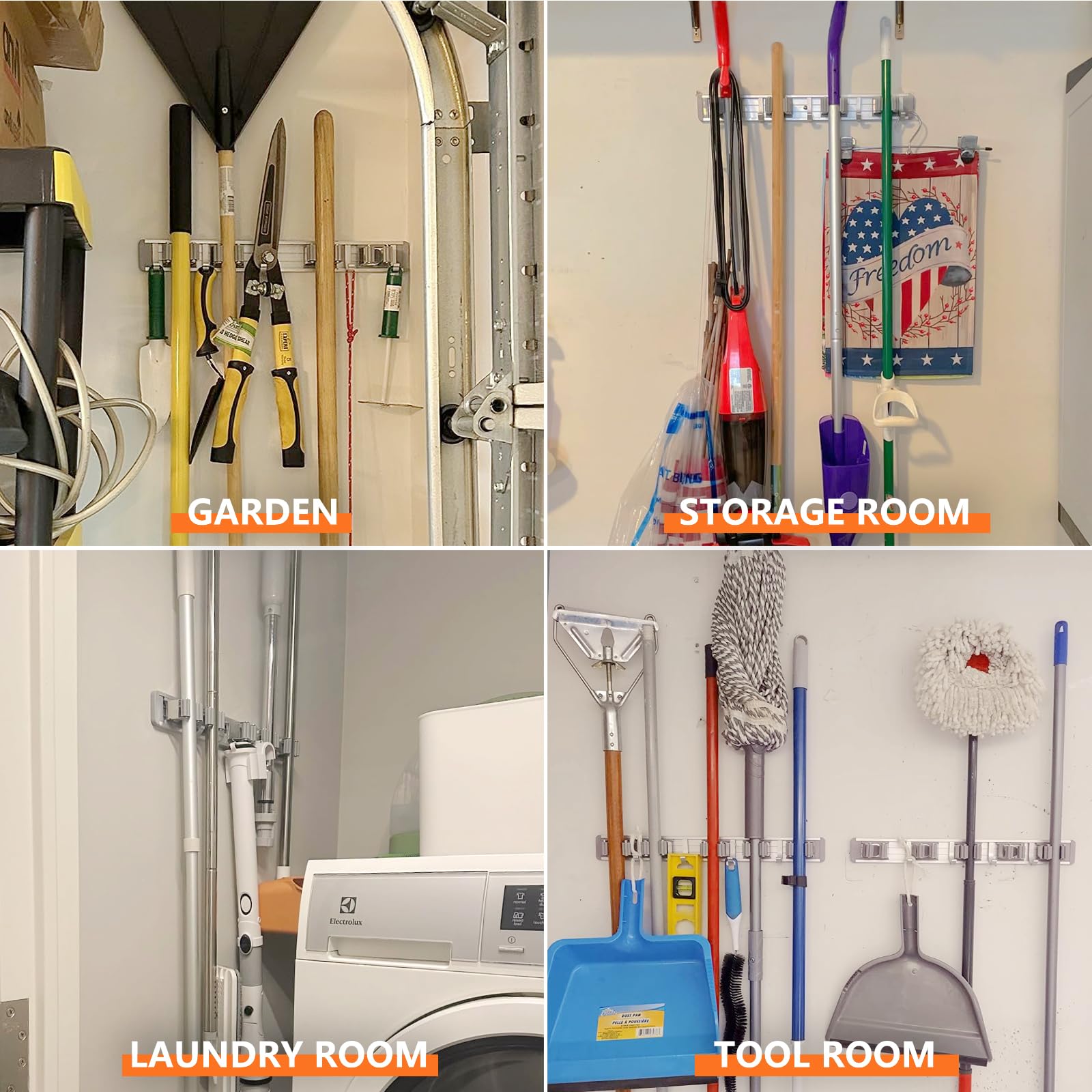 Reliahom adjustable, removable hooks design for flexible tool sizes