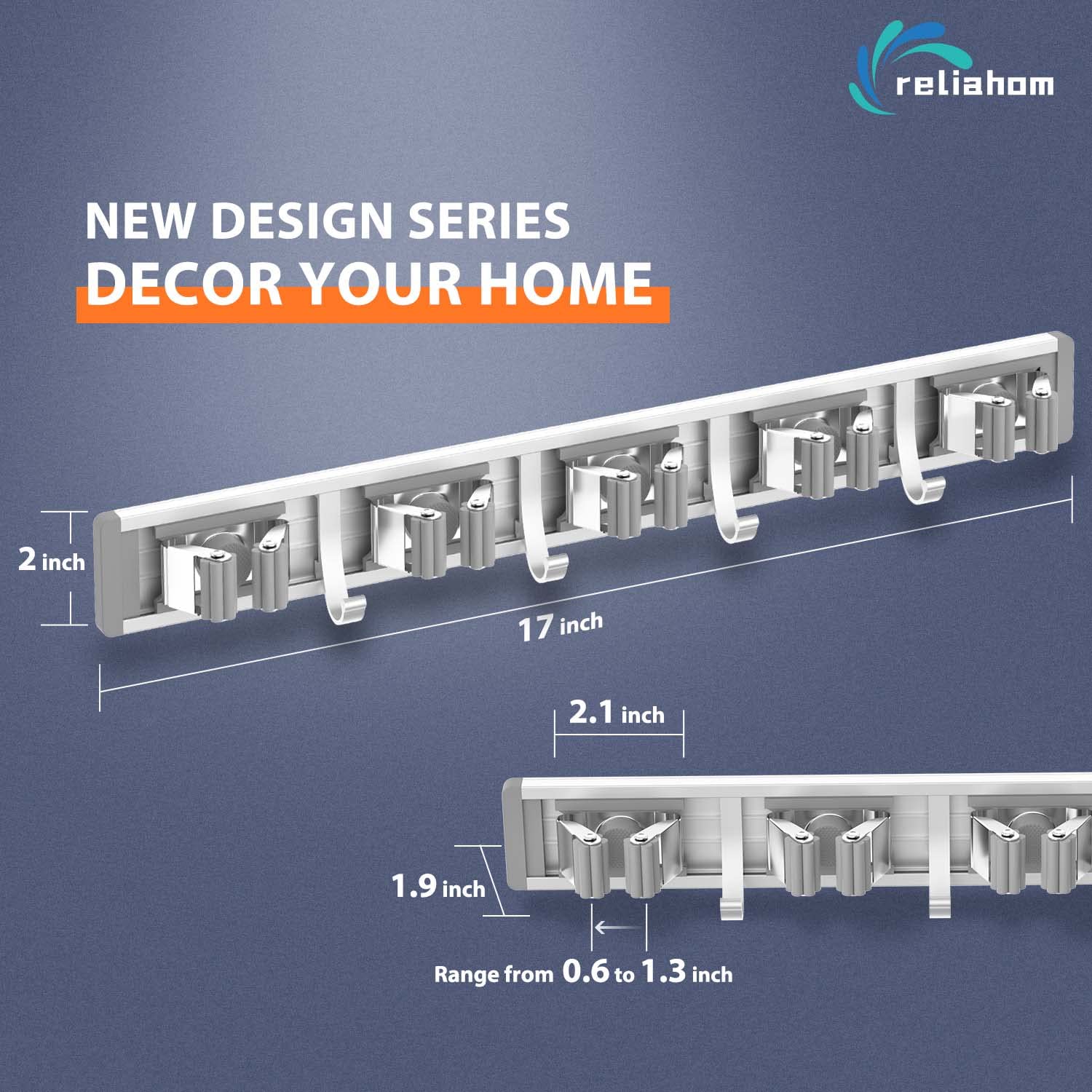 Reliahom easy-access cleaning tools mounted within reach