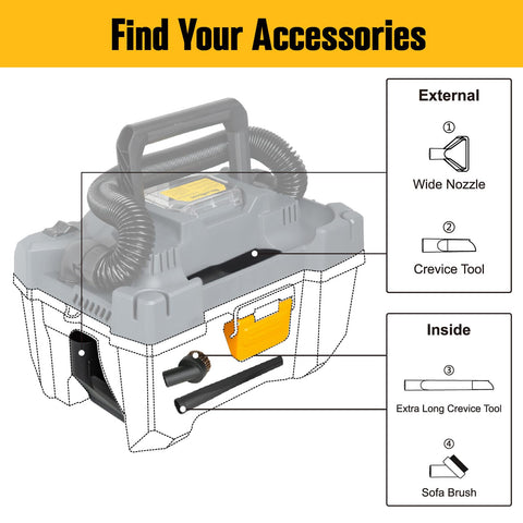 ReliaRoads RCSV-20 built-in blower for dusting hidden spots