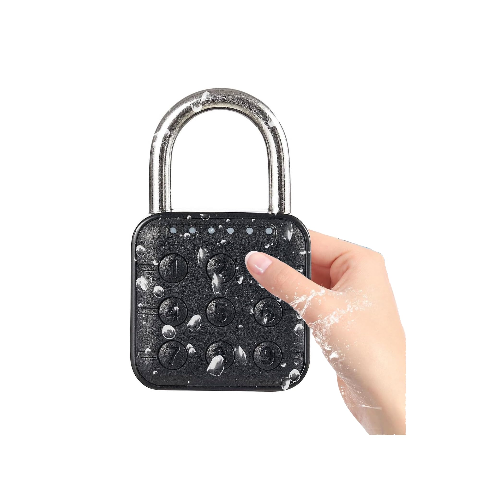 Relihom front view of the compact locker lock for gym and dorm storage