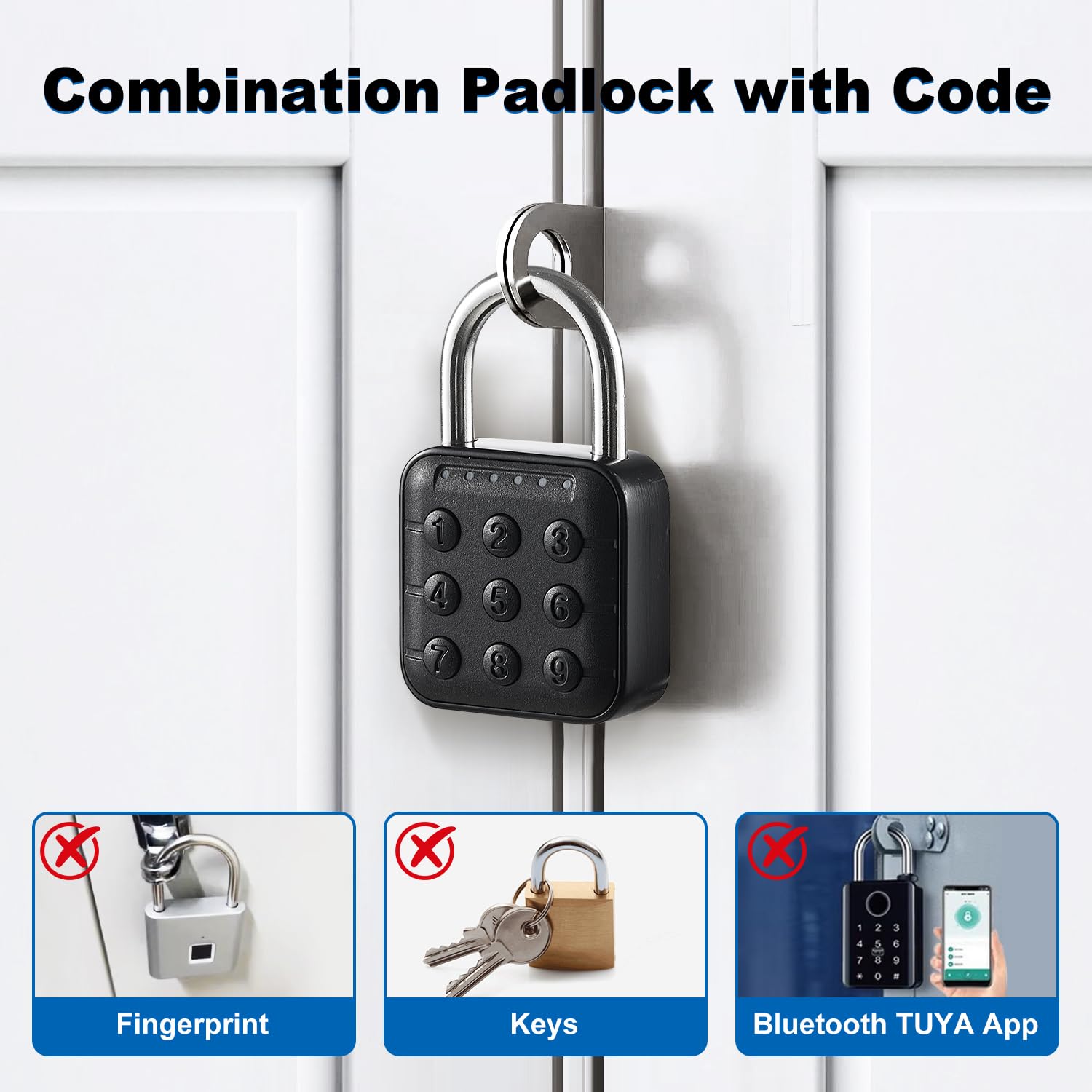 Relihom keyless entry close-up demonstrating easy one-touch code access