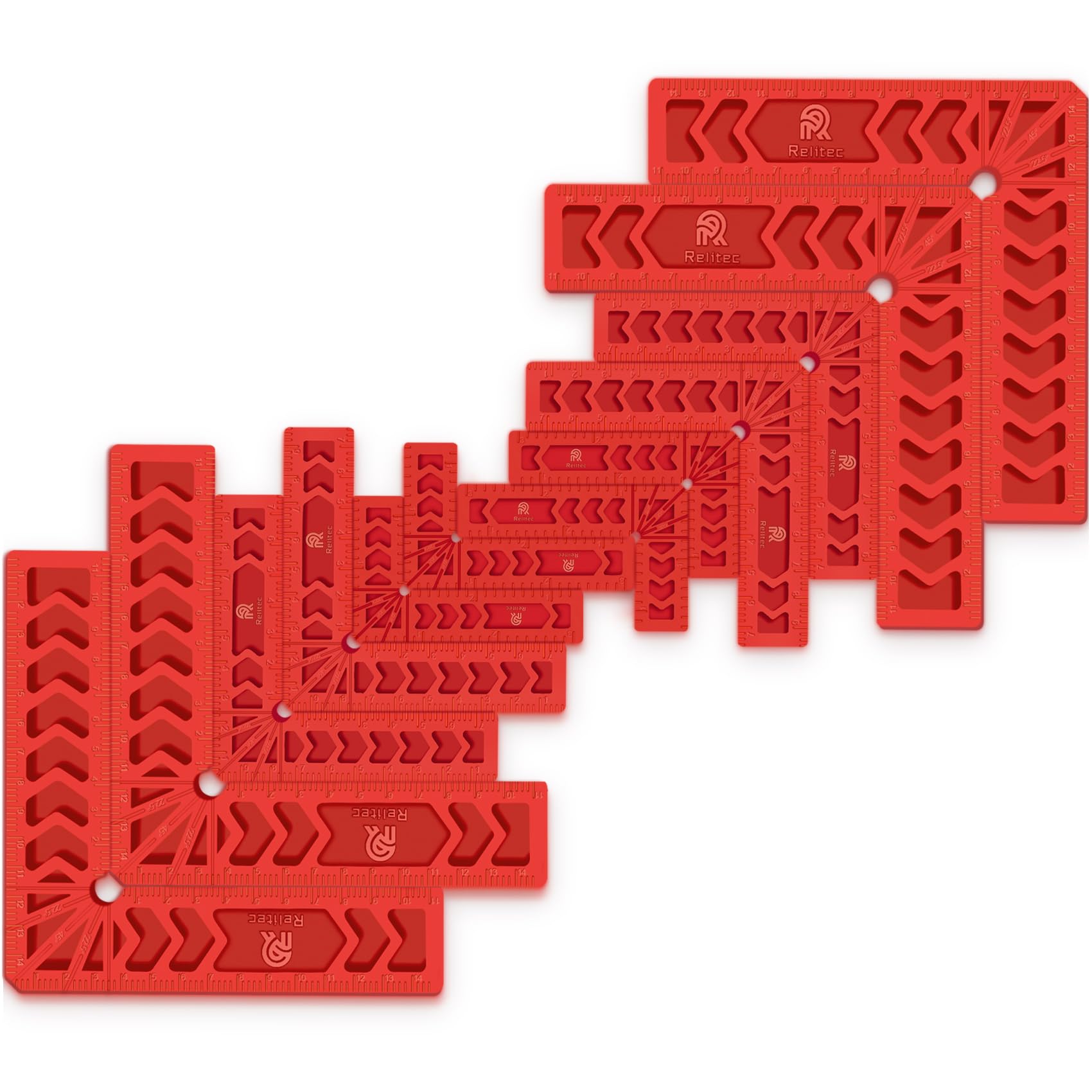 Relitec R 3-inch 90-degree square with embossed scales for precise squaring