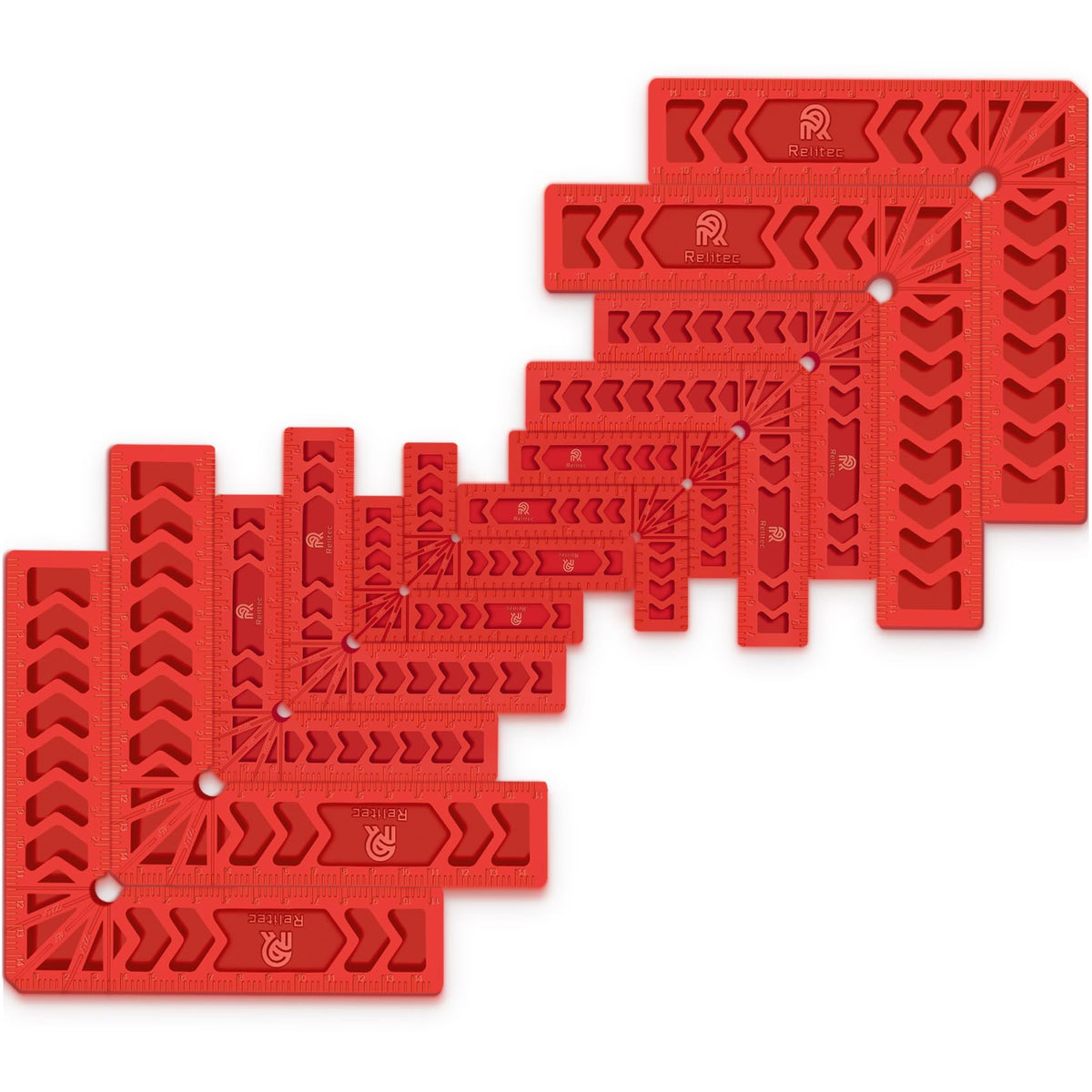 Relitec R 3-inch 90-degree square with embossed scales for precise squaring