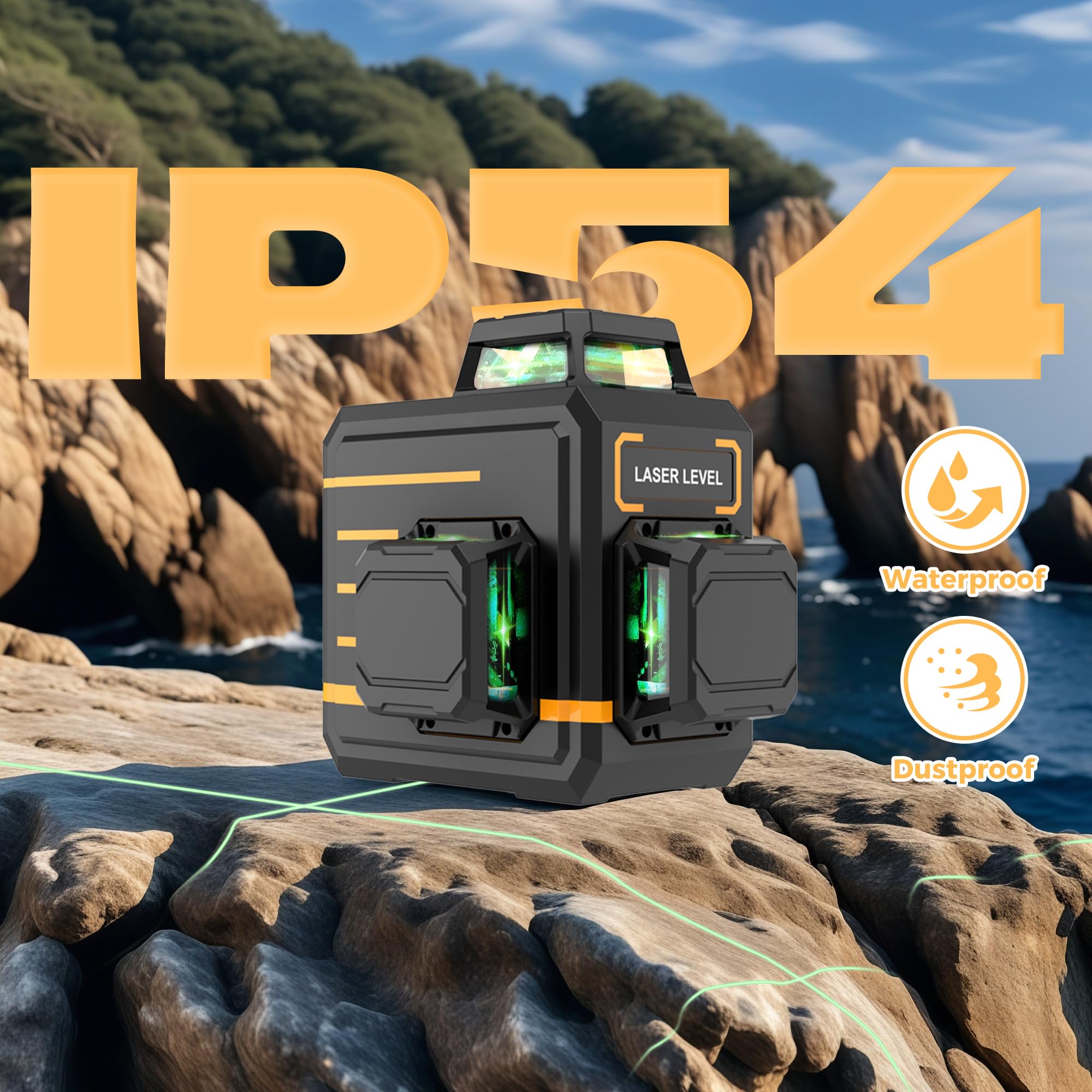 Reljofum remote-controlled laser level saves steps by adjusting lines from afar
