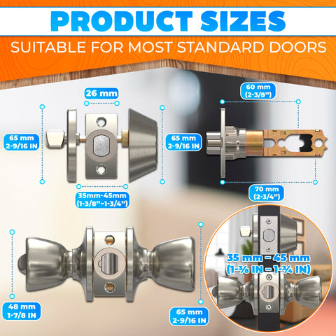 Reluen front door knob with deadbolt delivers reliable daily access and easy operation.