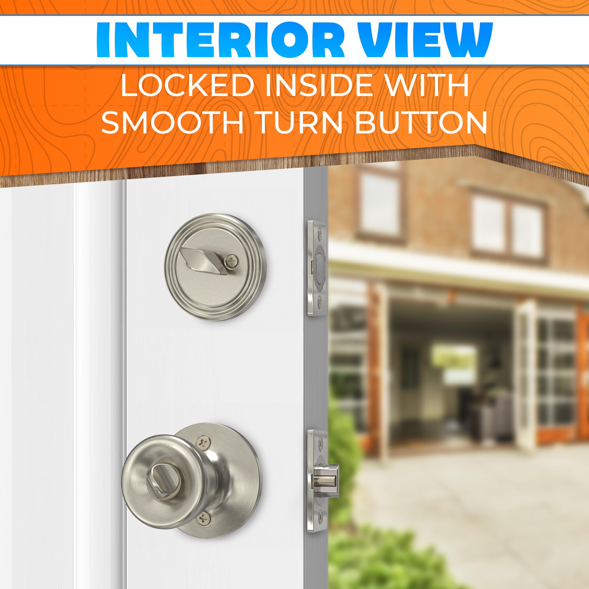 Reluen rust-resistant exterior hardware stands up to weather and wear.