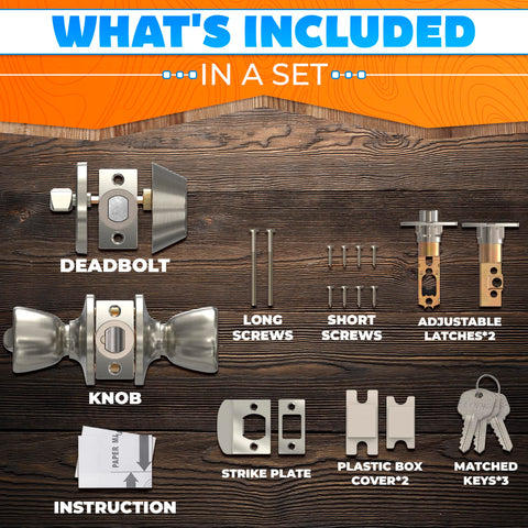 Reluen satin nickel finish blends with most doors for a cohesive, updated look.