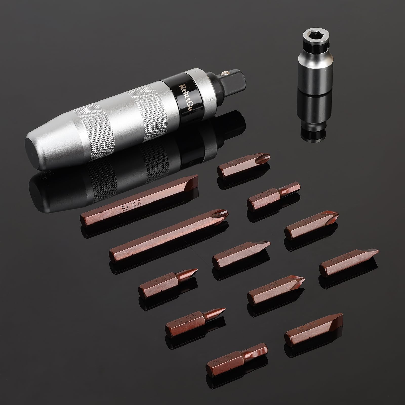 ReluxGo tool with knurled grip for secure handling during tough tasks