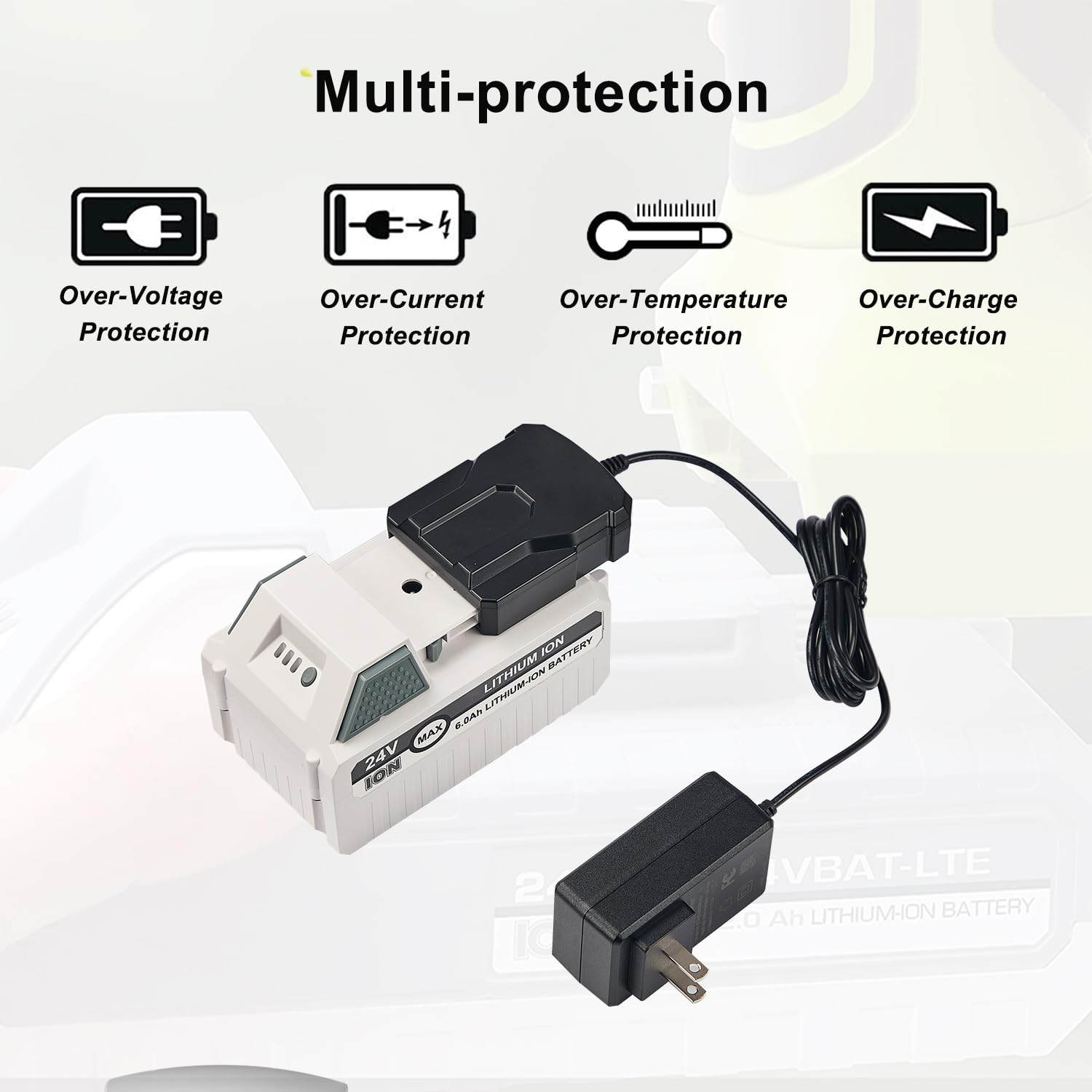 Remate safety protections guard against overcharge and overheating during charging.