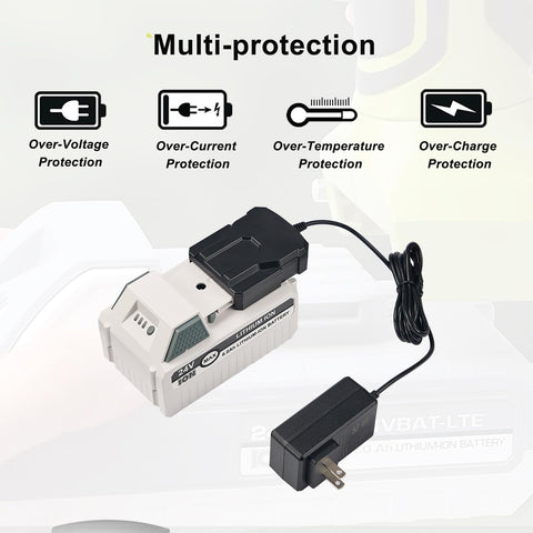 Remate safety protections guard against overcharge and overheating during charging.